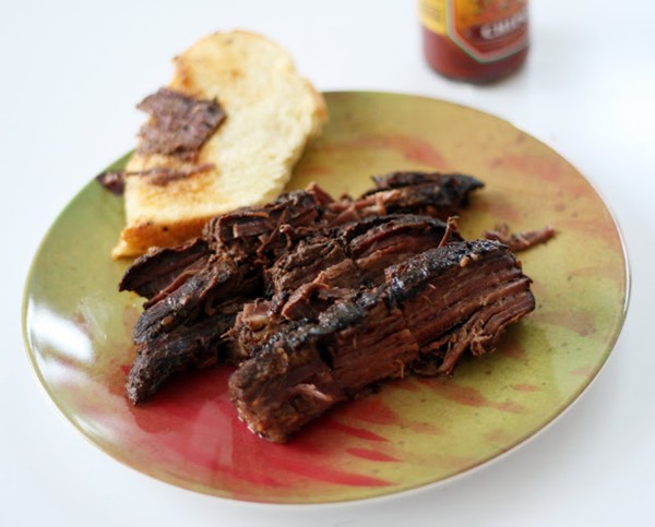Slow cooked barbecue brisket