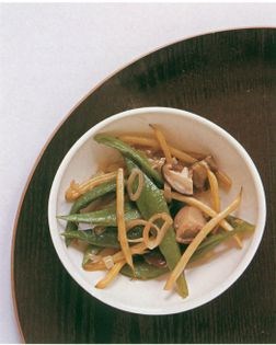 Slow-cooked beans and shiitake mushrooms
