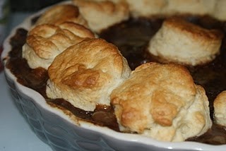 Slow cooked beef cobbler