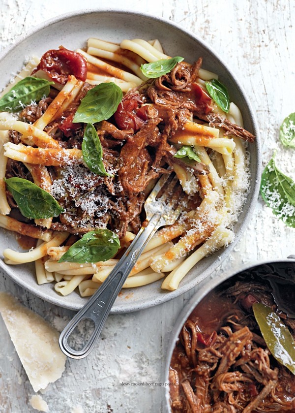 Slow-cooked beef ragu pasta