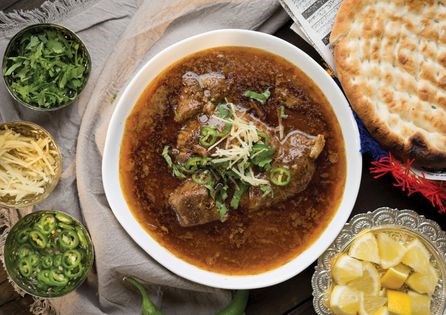 Slow cooked beef shanks (Nihari)