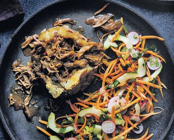 Slow-cooked beef short ribs & jackets