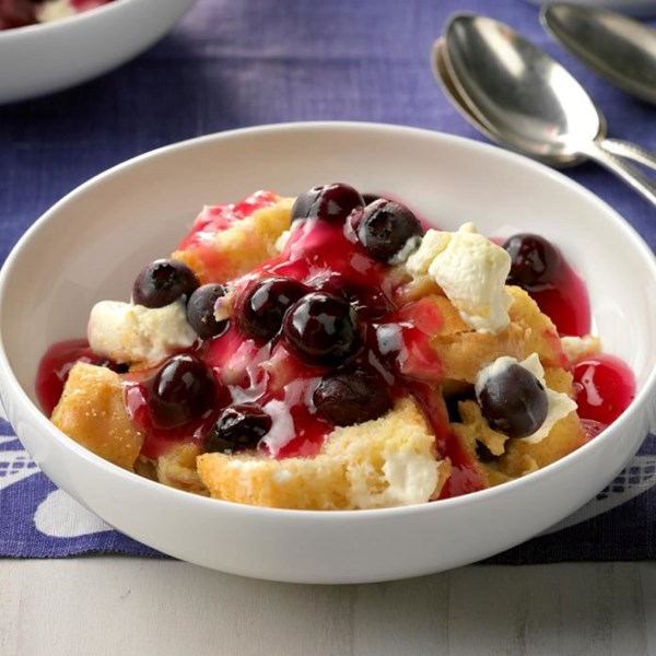 Slow-cooked blueberry French toast