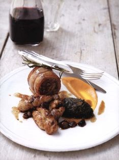 Slow-cooked breast of lamb, sweetbreads and golden sultanas