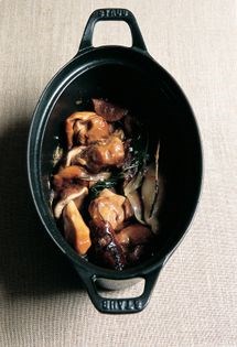 Slow-cooked cep mushrooms (Cèpes confits)