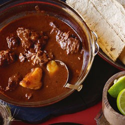 Slow-cooked chilli and tomato beef cheeks