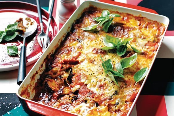 Slow-cooked eggplant Parmigiana