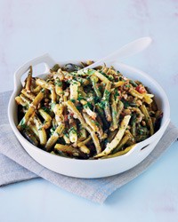 Slow-cooked green and yellow beans