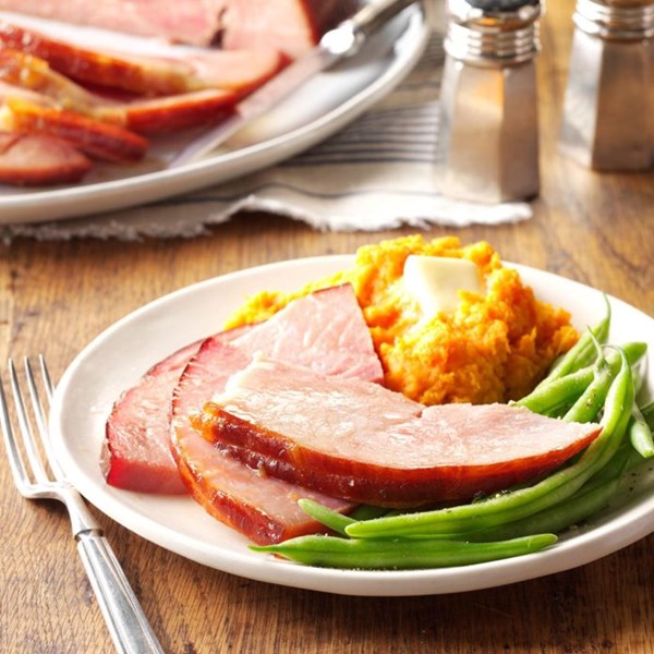 Slow-cooked ham