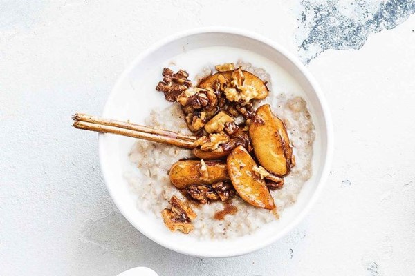 Slow-cooked Jersey milk porridge