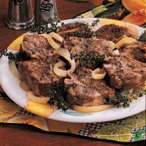 Slow-cooked lamb chops