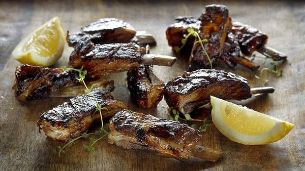 Slow-cooked lamb ribs