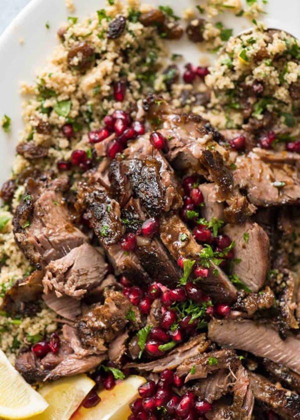 Slow cooked lamb shawarma