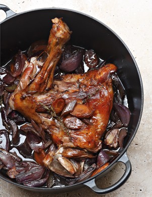 Slow-cooked lamb with sage and pearl barley
