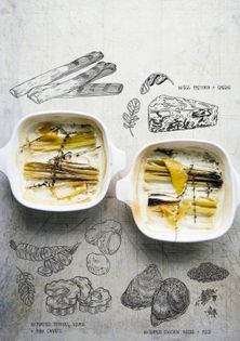 Slow-cooked leeks with thyme and cream