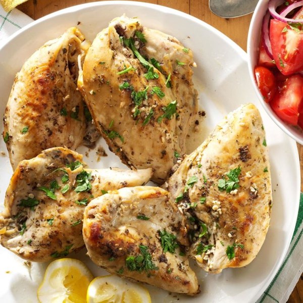 Slow-cooked lemon chicken