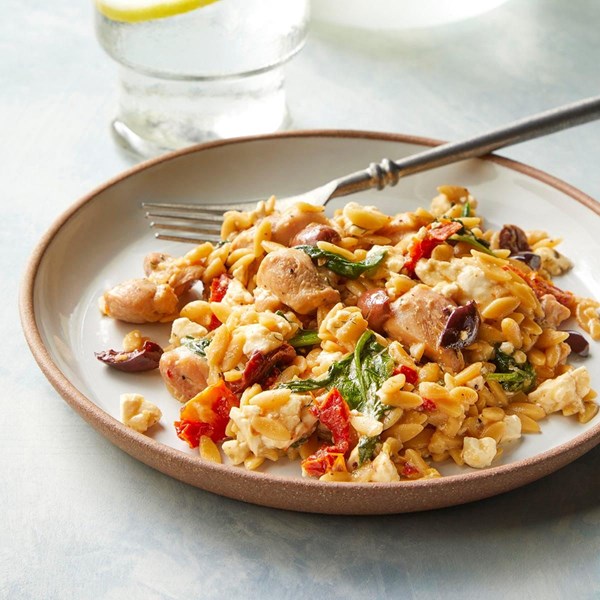 Slow-cooked lemon chicken orzo