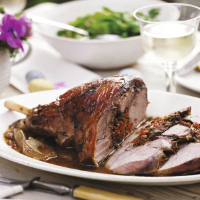 Slow-cooked Mediterranean lamb