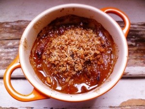 Slow-cooked onions braised in cider
