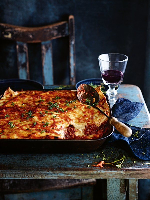 Slow-cooked pork lasagne