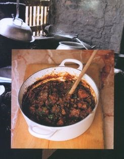 Slow-cooked pork with pumpkin
