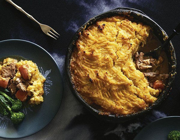 Slow-cooked shepherd's pie with miso mash