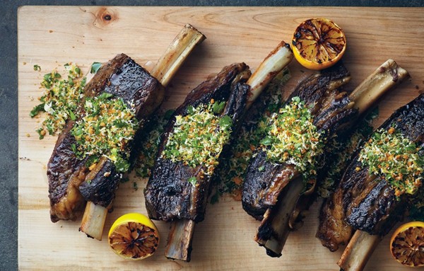 Slow-cooked short ribs with gremolata