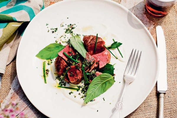 Slow-cooked steaks with chilli gremolata