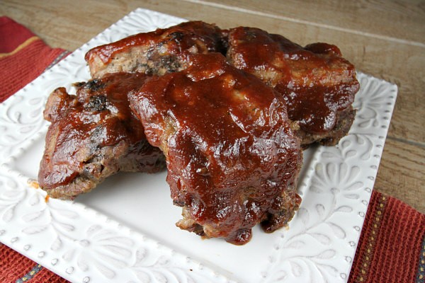 Slow cooker apple butter BBQ ribs