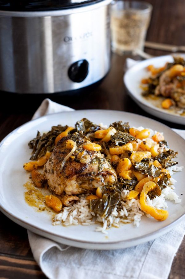 Slow cooker apricot chicken stew