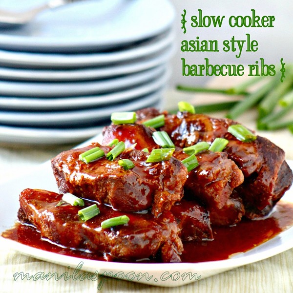 Slow cooker Asian style barbecue ribs recipe Eat Your Books