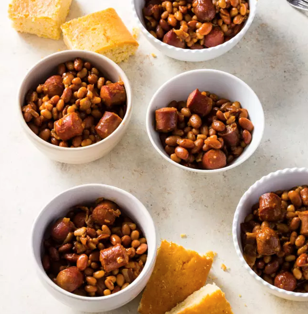 Slow-cooker barbecue franks and beans