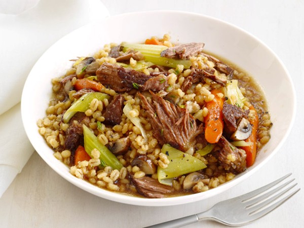 Slow-cooker beef and barley