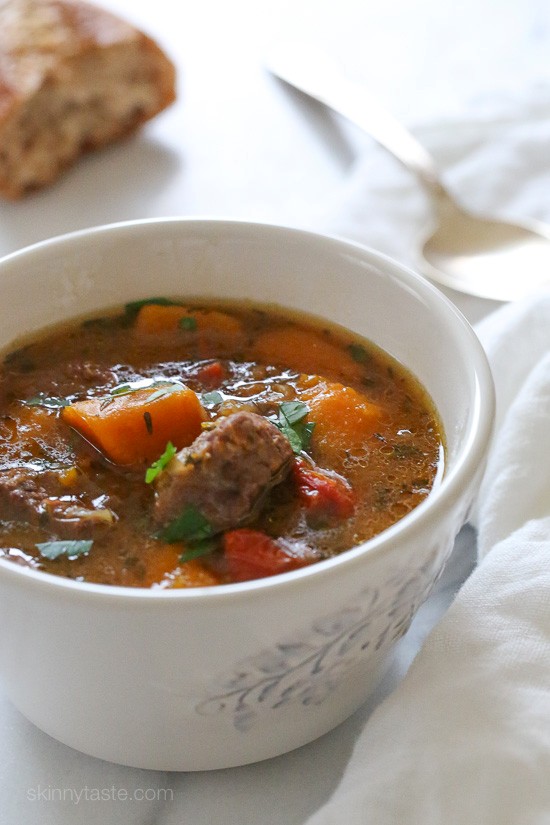 Slow-cooker beef and kabocha squash stew