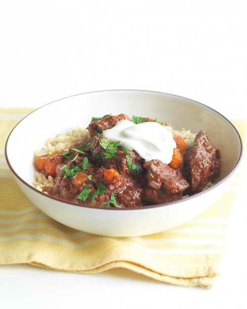 Slow-cooker beef and tomato stew