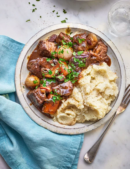 Slow-cooker beef Bourguignon