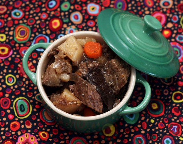 Slow cooker beef-eggplant stew