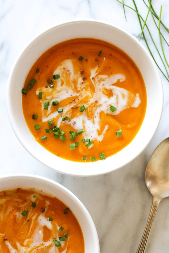 Slow cooker blissful butternut squash soup