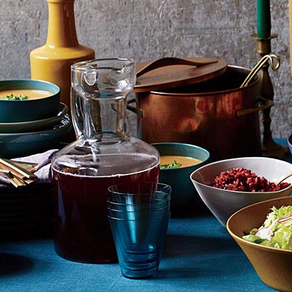 Slow-cooker blood orange fizzy mulled wine