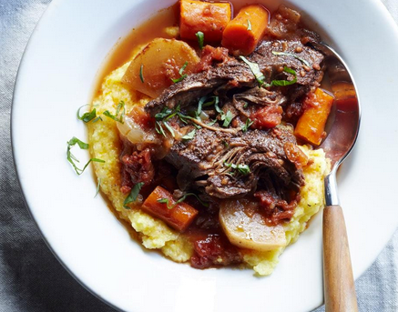 Slow-cooker braised beef with carrots & turnips
