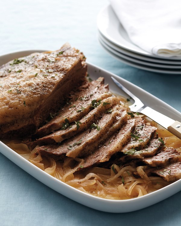 Slow-cooker brisket and onions