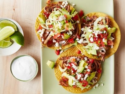 Slow-cooker brisket tostadas