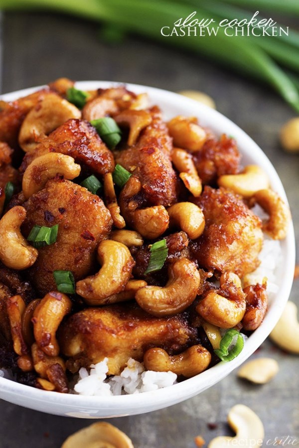 Slow cooker cashew chicken