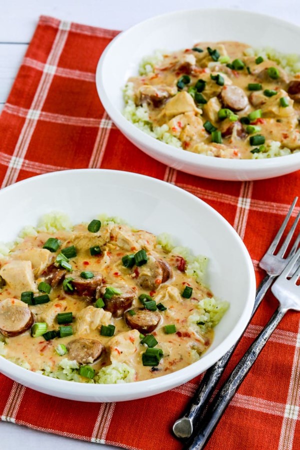 Slow cooker chicken-andouille stew 