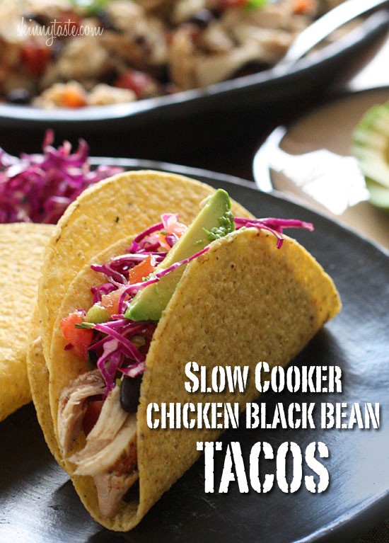 Slow cooker chicken black bean tacos recipe Eat Your Books