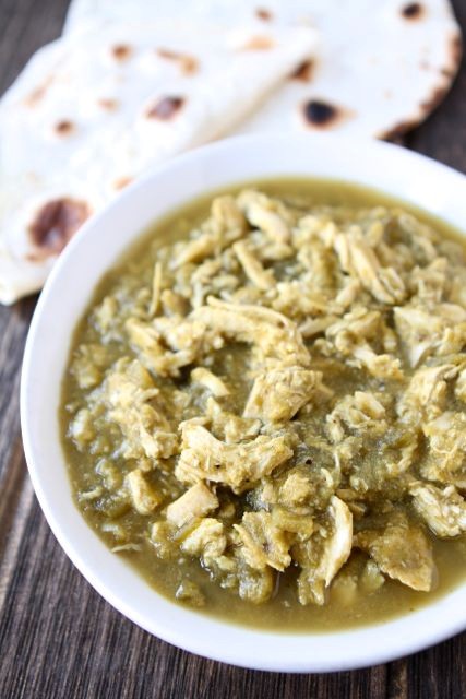 Slow cooker chicken chile verde