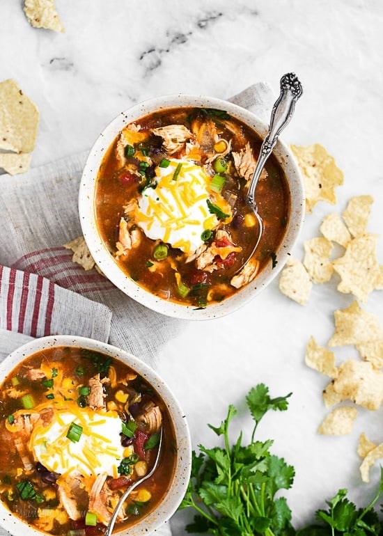 Slow-cooker chicken enchilada soup