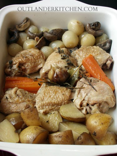 Slow-cooker chicken fricassee