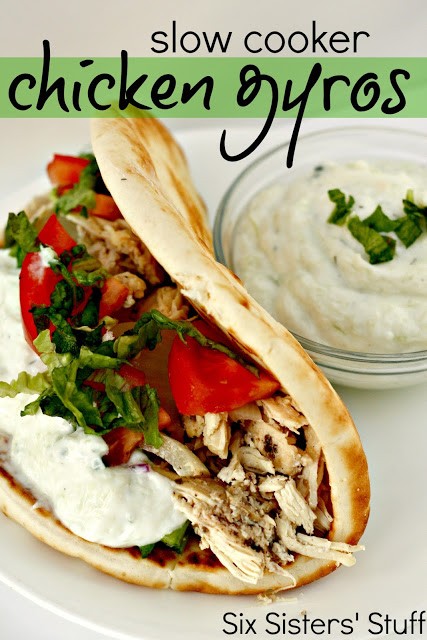 Slow cooker chicken gyros