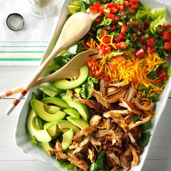 Slow cooker chicken taco salad